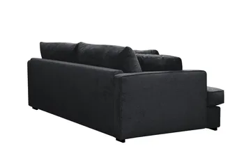 Rossita Lyx 2,5-seters ekstra dyp sofa i chenille - Trenza 01, Svart Chenille - Møbler - Sofaer - 3 seter sofa