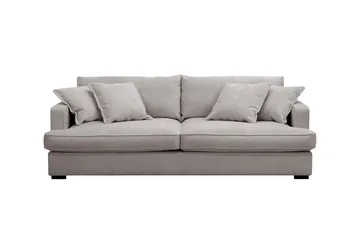 Rossita Lyx 2,5-seters ekstra dyp sofa i chenille - Trenza 08, Grå/Brun Chenille - Møbler - Sofaer - 3 seter sofa