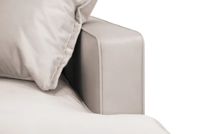 Rossita Lyx 2,5-seters ekstra dyp sofa i fløyel - Beige - Møbler - Sofaer - Fløyelssofaer