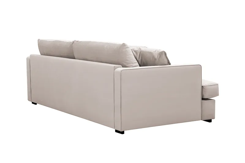 Rossita Lyx 2,5-seters ekstra dyp sofa i fløyel - Beige - Møbler - Sofaer - Fløyelssofaer