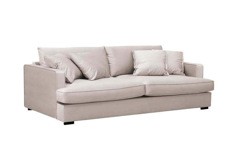 Rossita Lyx 2,5-seters ekstra dyp sofa i fløyel - Beige - Møbler - Sofaer - Fløyelssofaer