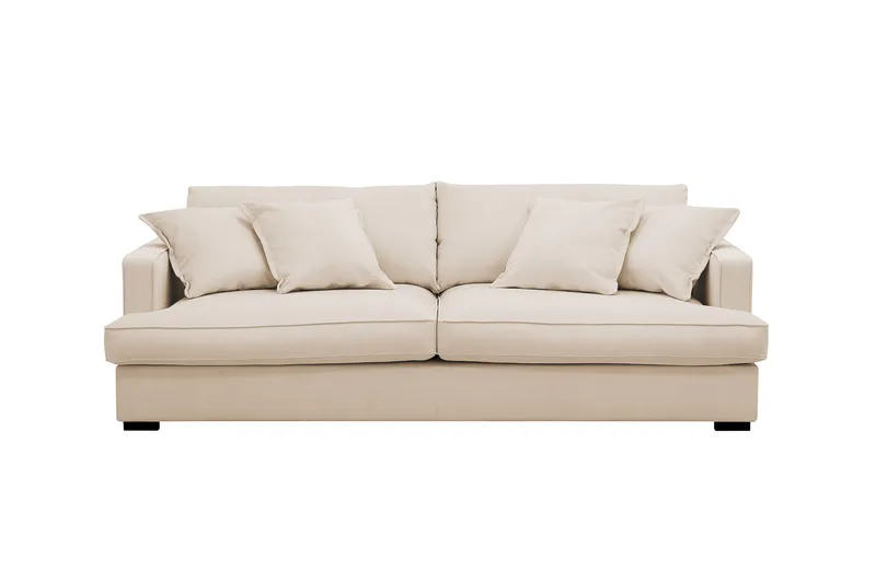Rossita Lyx 2,5-seters ekstra dyp sofa i kordfløyel - Beige - Møbler - Sofaer - 3 seter sofa