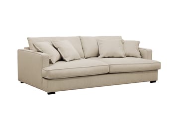 Rossita Lyx 2,5-seters ekstra dyp sofa i kordfløyel - Krem - Møbler - Sofaer - 3 seter sofa