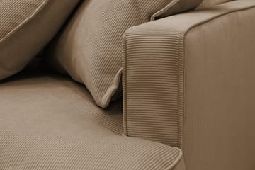 Rossita Lyx 2,5-seters ekstra dyp sofa i kordfløyel - Lysebrun - Møbler - Sofaer - 3 seter sofa