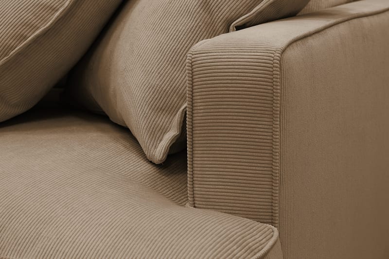 Rossita Lyx 2,5-seters ekstra dyp sofa i kordfløyel - Lysebrun - Møbler - Sofaer - 3 seter sofa