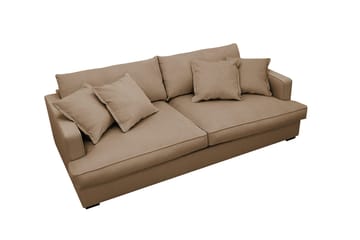 Rossita Lyx 2,5-seters ekstra dyp sofa i kordfløyel - Lysebrun - Møbler - Sofaer - 3 seter sofa