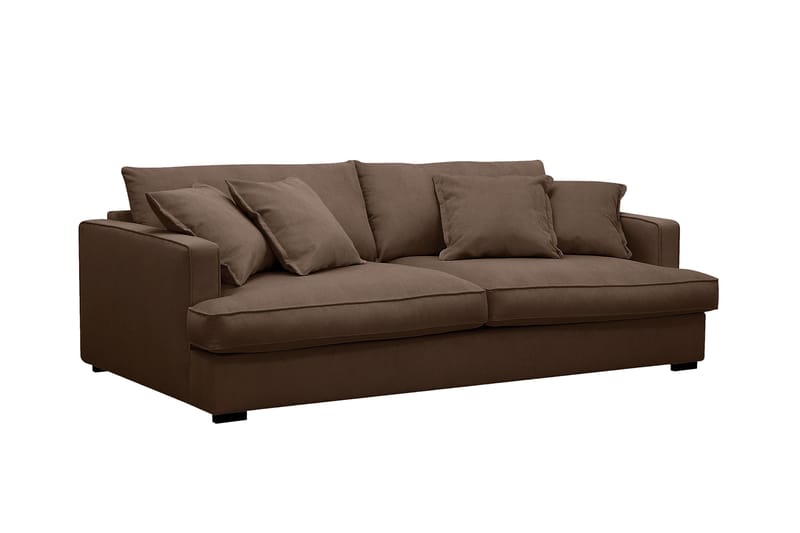 Rossita Lyx 2,5-seters ekstra dyp sofa i kordfløyel - Mørkebrun - Møbler - Sofaer - 3 seter sofa
