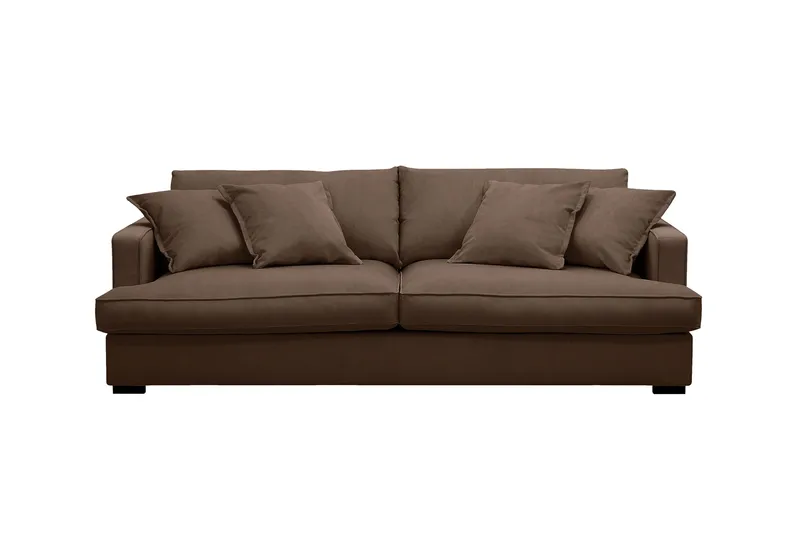 Rossita Lyx 2,5-seters ekstra dyp sofa i kordfløyel - Mørkebrun - Møbler - Sofaer - 3 seter sofa