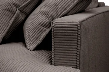 Rossita Lyx 2,5-seters ekstra dyp sofa i kordfløyel - Mørkegrå - Møbler - Sofaer - 3 seter sofa