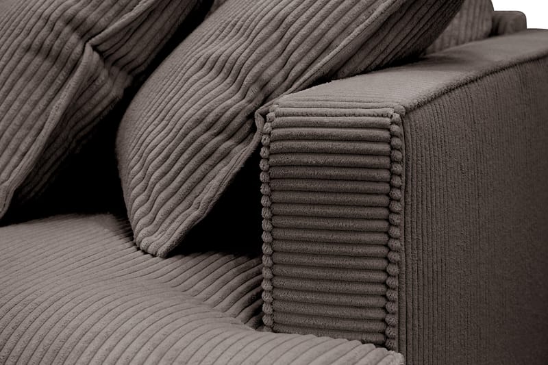 Rossita Lyx 2,5-seters ekstra dyp sofa i kordfløyel - Mørkegrå - Møbler - Sofaer - 3 seter sofa