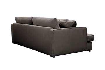 Rossita Lyx 2,5-seters ekstra dyp sofa i kordfløyel - Mørkegrå - Møbler - Sofaer - 3 seter sofa