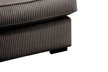 Rossita Lyx 2,5-seters ekstra dyp sofa i kordfløyel - Mørkegrå - Møbler - Sofaer - 3 seter sofa