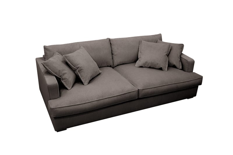Rossita Lyx 2,5-seters ekstra dyp sofa i kordfløyel - Mørkegrå - Møbler - Sofaer - 3 seter sofa