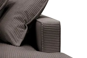 Rossita Lyx 2,5-seters ekstra dyp sofa i kordfløyel - Mørkegrå - Møbler - Sofaer - 3 seter sofa