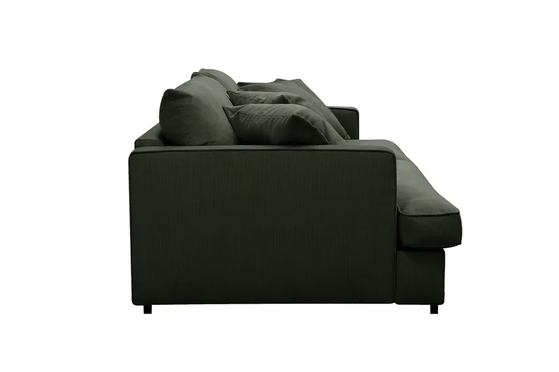 Rossita Lyx 2,5-seters ekstra dyp sofa i kordfløyel - Mørkegrønn - Møbler - Sofaer - 3 seter sofa