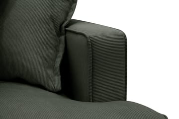 Rossita Lyx 2,5-seters ekstra dyp sofa i kordfløyel - Mørkegrønn - Møbler - Sofaer - 3 seter sofa