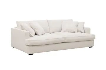 Rossita Lyx 2,5-seters ekstra dyp sofa i kordfløyel - Naturhvit - Møbler - Sofaer - 3 seter sofa