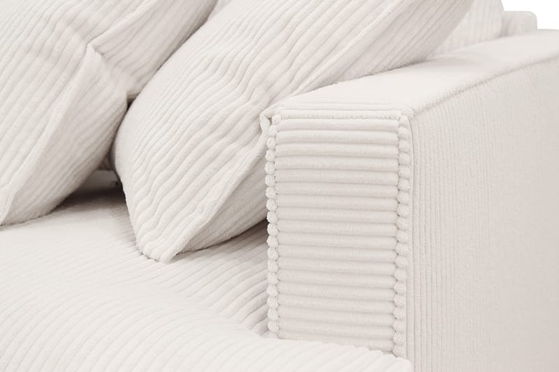 Rossita Lyx 2,5-seters ekstra dyp sofa i kordfløyel - Naturhvit - Møbler - Sofaer - 3 seter sofa