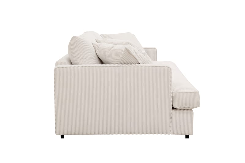 Rossita Lyx 2,5-seters ekstra dyp sofa i kordfløyel - Offwhite - Møbler - Sofaer - 3 seter sofa