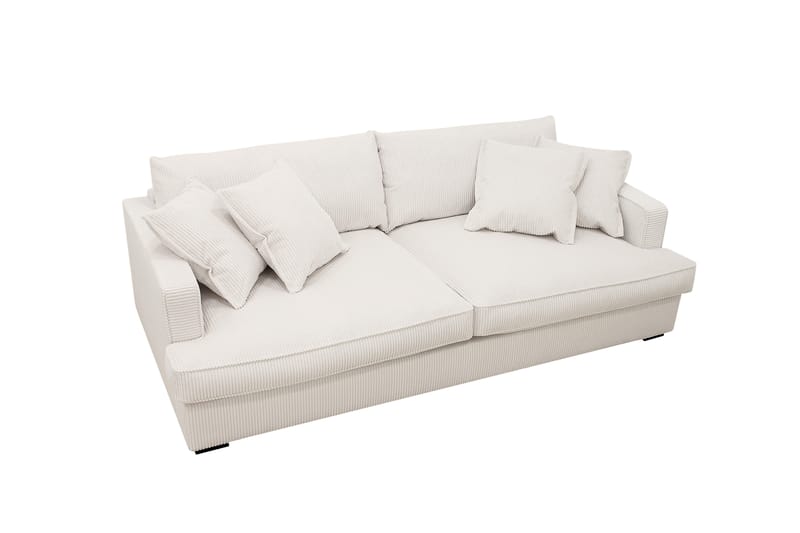 Rossita Lyx 2,5-seters ekstra dyp sofa i kordfløyel - Offwhite - Møbler - Sofaer - 3 seter sofa