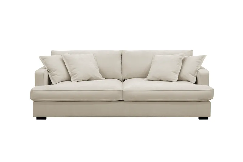Rossita Lyx 2,5-seters ekstra dyp sofa i stoff, Beige
