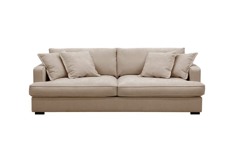Rossita Lyx 2,5-seters ekstra dyp sofa i stoff - Lysebrun - Møbler - Sofaer - 3 seter sofa
