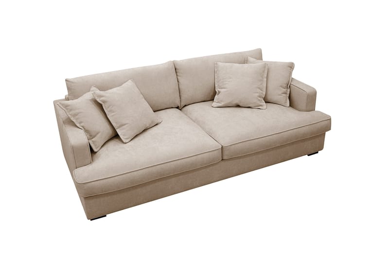 Rossita Lyx 2,5-seters ekstra dyp sofa i stoff - Lysebrun - Møbler - Sofaer - 3 seter sofa