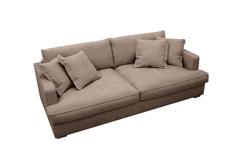 Rossita Lyx 2,5-seters ekstra dyp sofa i stoff - Mørkebrun - Møbler - Sofaer - 3 seter sofa
