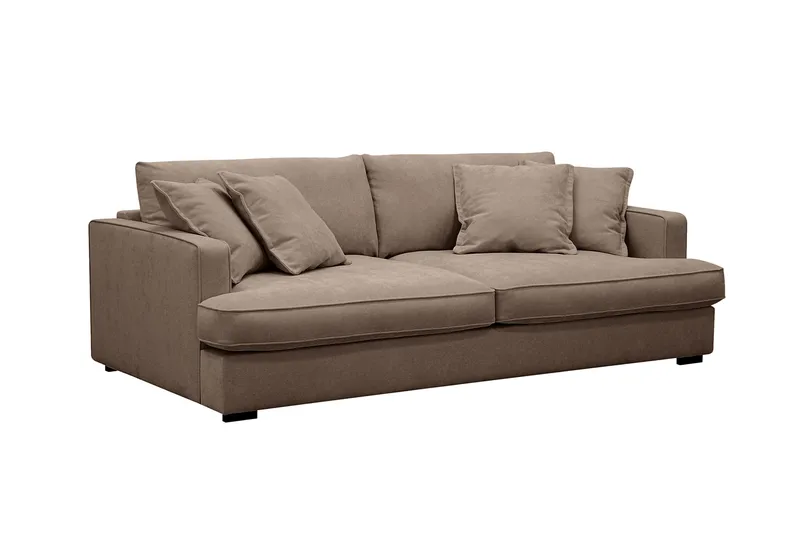 Rossita Lyx 2,5-seters ekstra dyp sofa i stoff - Mørkebrun - Møbler - Sofaer - 3 seter sofa