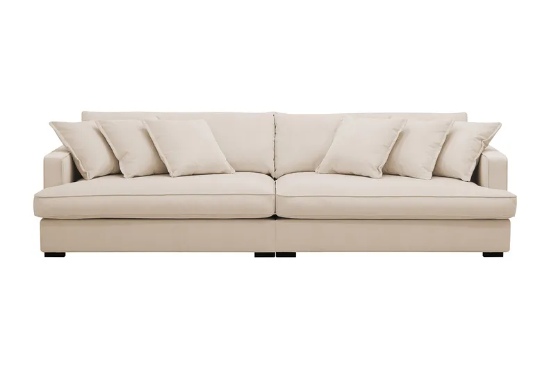 Rossita Lyx 3,5-seters Ekstra Dyp Sofa i Kordfløyel, Beige