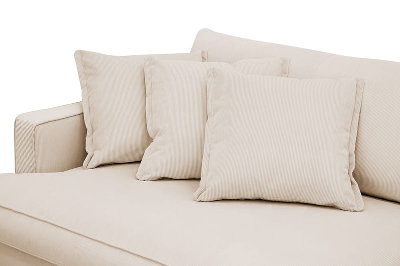 Rossita Lyx 3,5-seters Ekstra Dyp Sofa i Kordfløyel - Beige - Møbler - Sofaer - 4 seter sofa