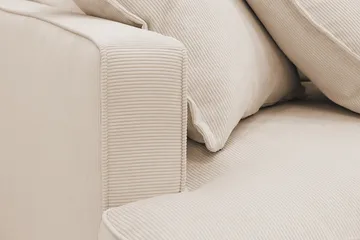 Rossita Lyx 3,5-seters Ekstra Dyp Sofa i Kordfløyel - Beige - Møbler - Sofaer - 4 seter sofa