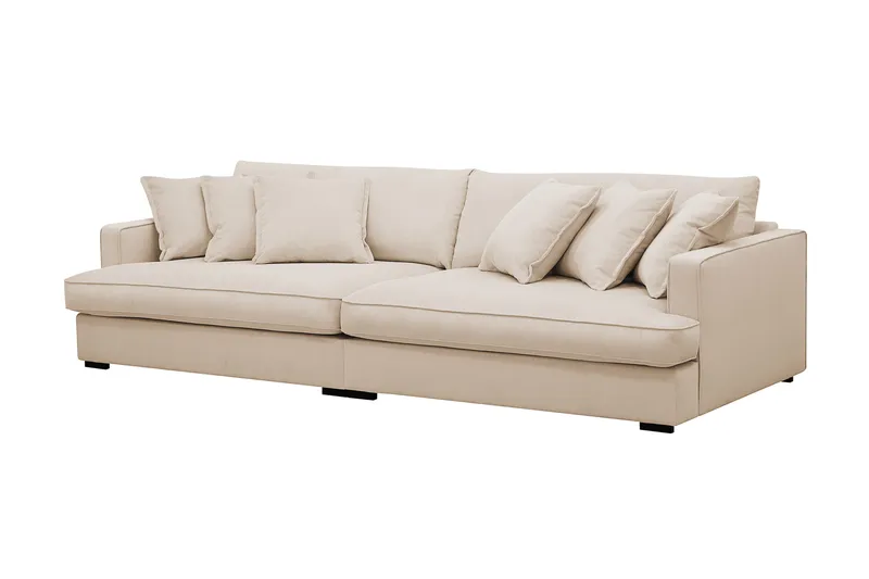 Rossita Lyx 3,5-seters Ekstra Dyp Sofa i Kordfløyel - Beige - Møbler - Sofaer - 4 seter sofa