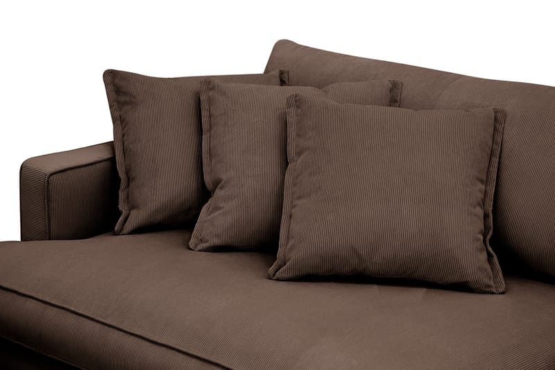 Rossita Lyx 3,5-seters Ekstra Dyp Sofa i Kordfløyel - Brun - Møbler - Sofaer - 4 seter sofa