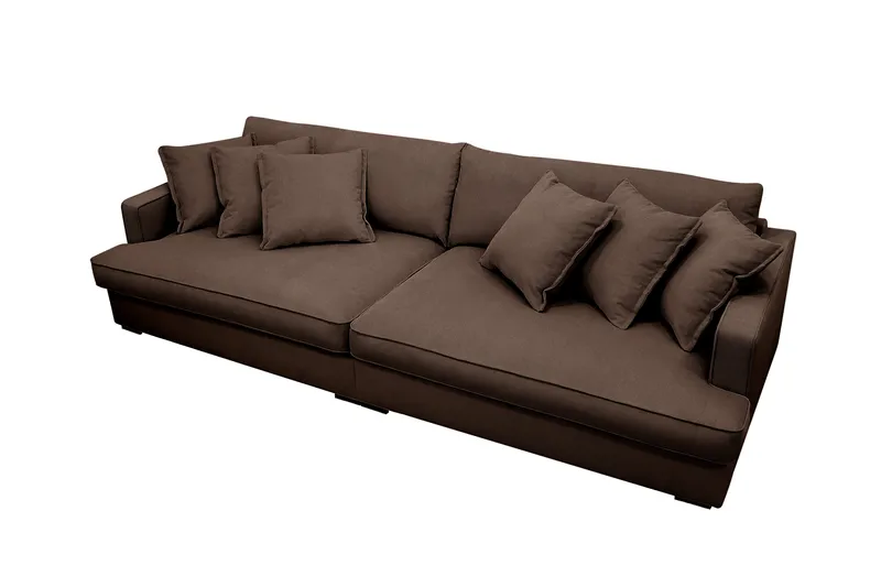 Rossita Lyx 3,5-seters Ekstra Dyp Sofa i Kordfløyel - Brun - Møbler - Sofaer - 4 seter sofa