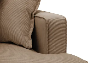 Rossita Lyx 3,5-seters Ekstra Dyp Sofa i Kordfløyel - Brun - Møbler - Sofaer - 4 seter sofa