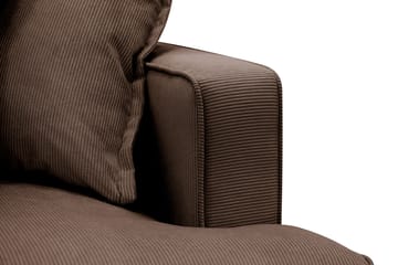 Rossita Lyx 3,5-seters Ekstra Dyp Sofa i Kordfløyel - Brun - Møbler - Sofaer - 4 seter sofa