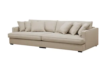 Rossita Lyx 3,5-seters Ekstra Dyp Sofa i Kordfløyel - Greige - Møbler - Sofaer - 4 seter sofa