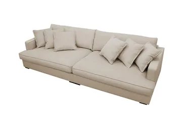 Rossita Lyx 3,5-seters Ekstra Dyp Sofa i Kordfløyel - Greige - Møbler - Sofaer - 4 seter sofa