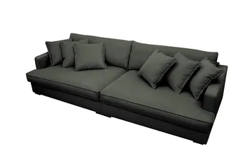 Rossita Lyx 3,5-seters Ekstra Dyp Sofa i Kordfløyel - Mørk grønn - M øbler - Sofaer - 4 seter sofa