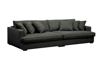 Rossita Lyx 3,5-seters Ekstra Dyp Sofa i Kordfløyel - Mørk grønn - Møbler - Sofaer - 4 seter sofa