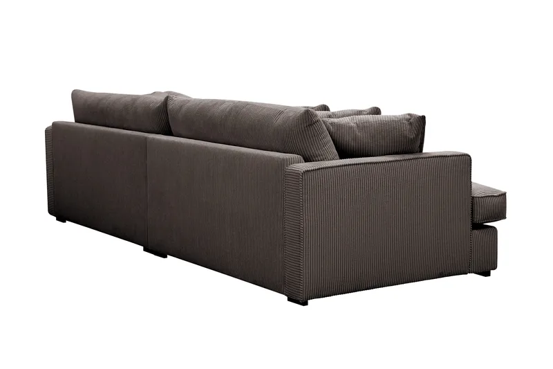 Rossita Lyx 3,5-seters Ekstra Dyp Sofa i Kordfløyel - Mørkegrå - Møbler - Sofaer - 4 seter sofa
