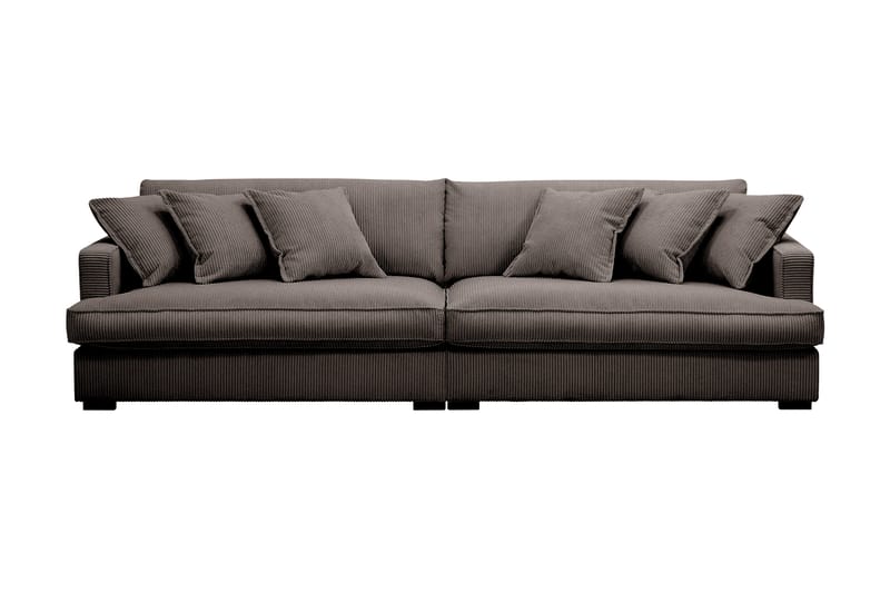 Rossita Lyx 3,5-seters Ekstra Dyp Sofa i Kordfløyel, Mørkegrå
