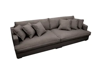 Rossita Lyx 3,5-seters Ekstra Dyp Sofa i Kordfløyel - Mørkegrå - Møbler - Sofaer - 4 seter sofa
