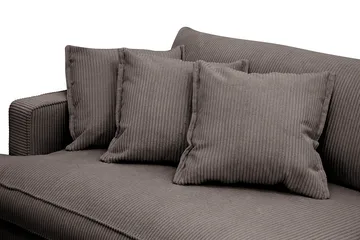 Rossita Lyx 3,5-seters Ekstra Dyp Sofa i Kordfløyel - Mørkegrå - Møbler - Sofaer - 4 seter sofa