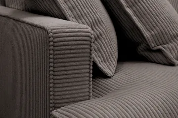 Rossita Lyx 3,5-seters Ekstra Dyp Sofa i Kordfløyel - Mørkegrå - Møbler - Sofaer - 4 seter sofa