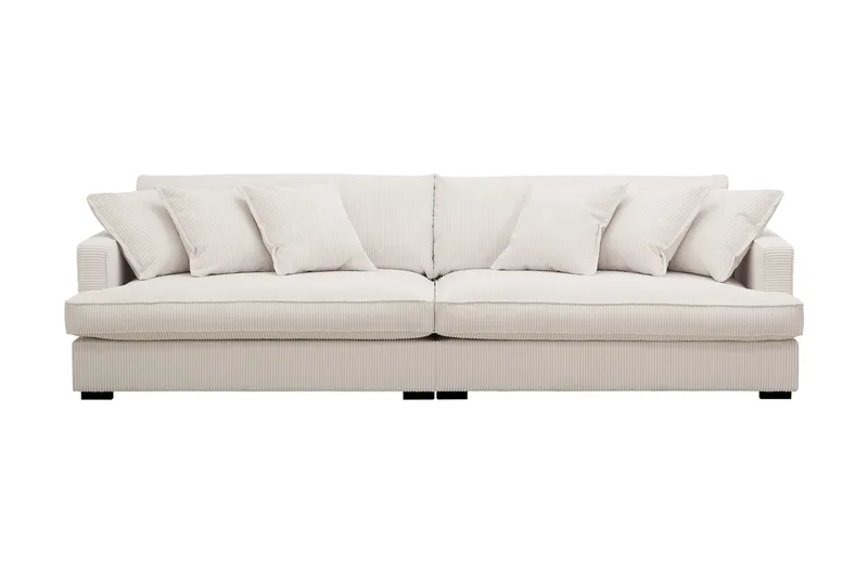 Rossita Lyx 3,5-seters Ekstra Dyp Sofa i Kordfløyel, Offwhite