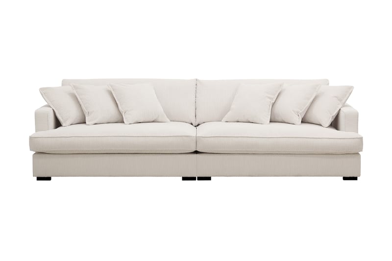 Rossita Lyx 3,5-seters Ekstra Dyp Sofa i Kordfløyel, Offwhite