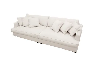 Rossita Lyx 3,5-seters Ekstra Dyp Sofa i Kordfløyel - Offwhite - Møbler - Sofaer - 4 seter sofa