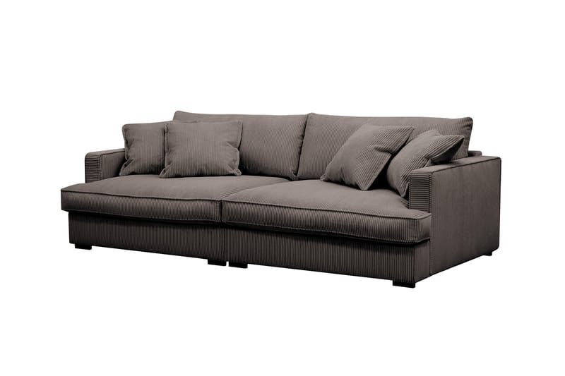 Rossita Lyx 3-seter Ekstra dyp Sofa i Kordfløyel - Brun - Møbler - Sofaer - 3 seter sofa